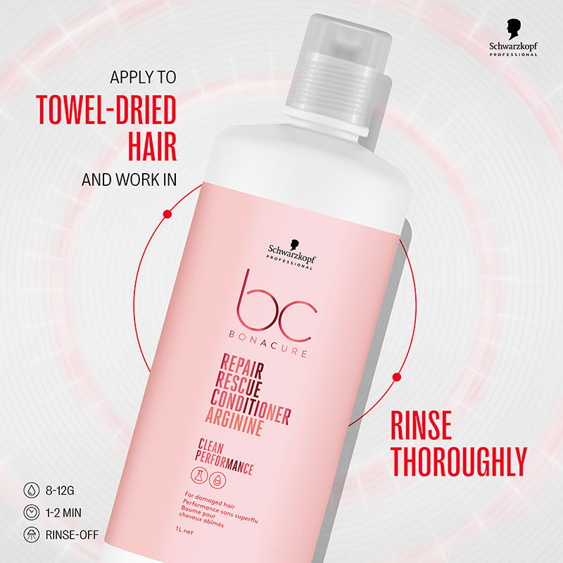 Schwarzkopf Professional Bonacure Repair Rescue Conditioner With Arginine, 1000ml Buy at Indicrest Image 10