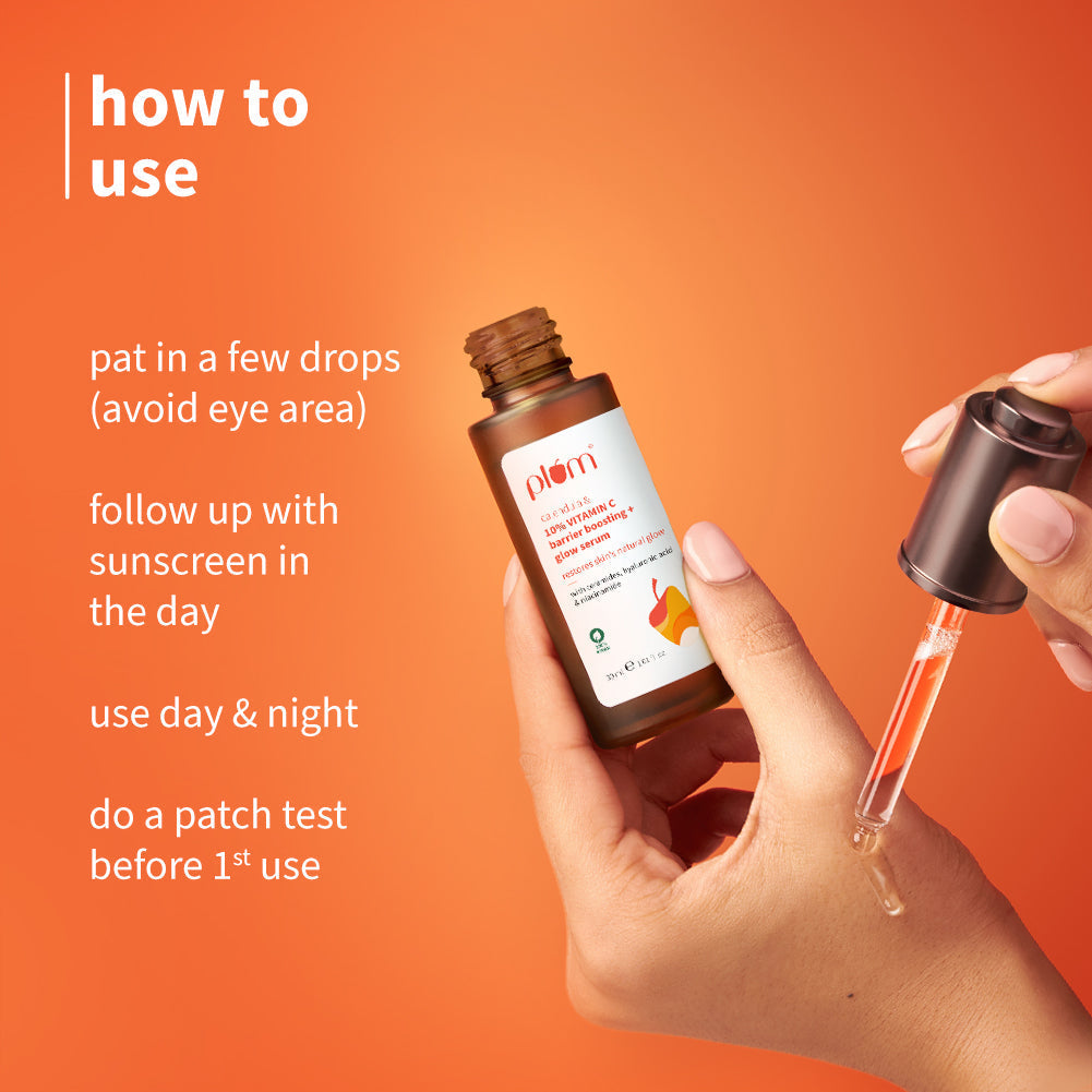 Plum 10% Vitamin C Barrier Boosting + Glow Serum with Calendula | Boosts Glow From 1st Use | Fades Dark Spots In 14 Days | Dermat-Tested, 30ml x 2 Buy at Indicrest Image 8