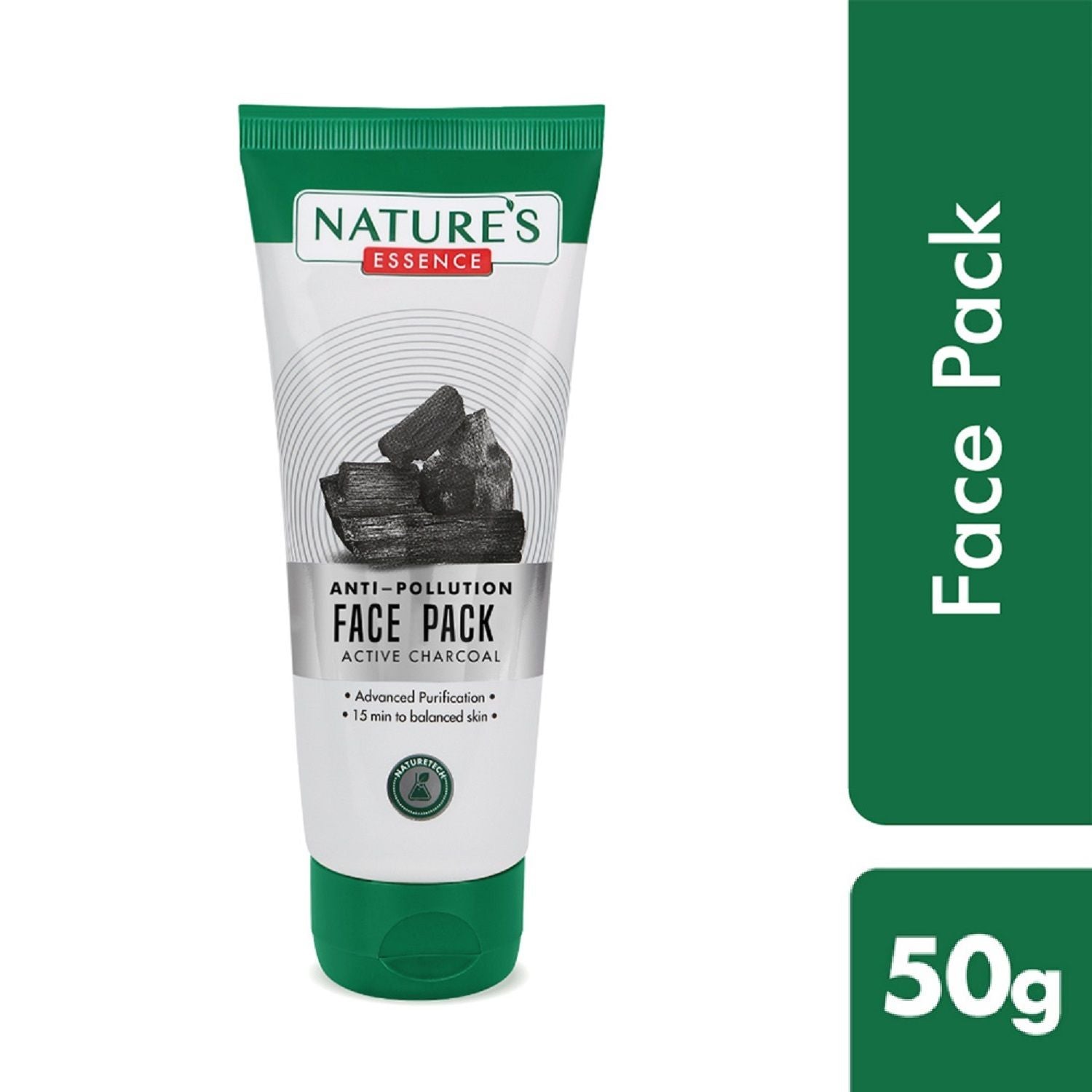 Nature's Essence Active Charcoal Anti Pollution Face Pack, 50g Buy at Indicrest Image 2