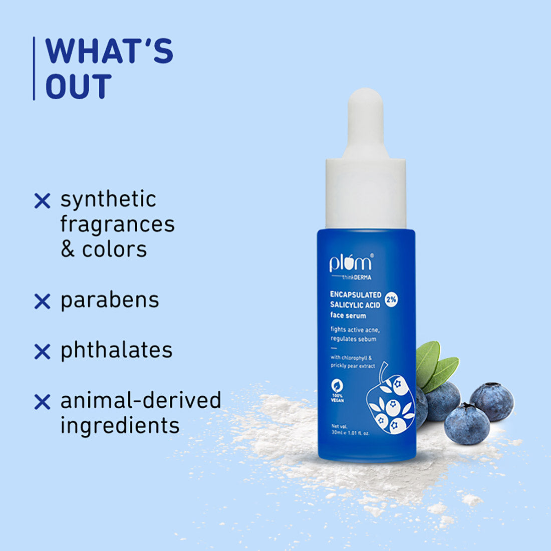 Plum 2% Encapsulated Salicylic Acid Anti-Acne Face Serum | Fights Active Acne | Controls Oil | Smoothens Skin, 30ml Buy at Indicrest Image 7