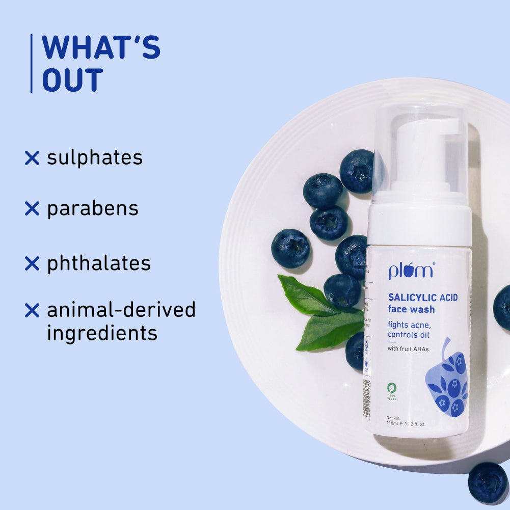 Plum 1% Encapsulated Salicylic Acid Foaming Face Wash for Acne | Fights Acne | Controls Oil | Smoothens Skin, 110ml Buy at Indicrest Image 8
