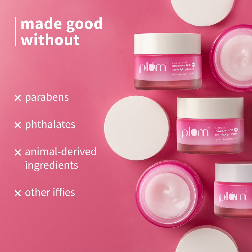 Plum Bulgarian Rose and 1% Hyaluronic Acid Cream | 120-Hr Hydration | Lightweight & Quick-Absorbing, 50g Buy at Indicrest Image 9