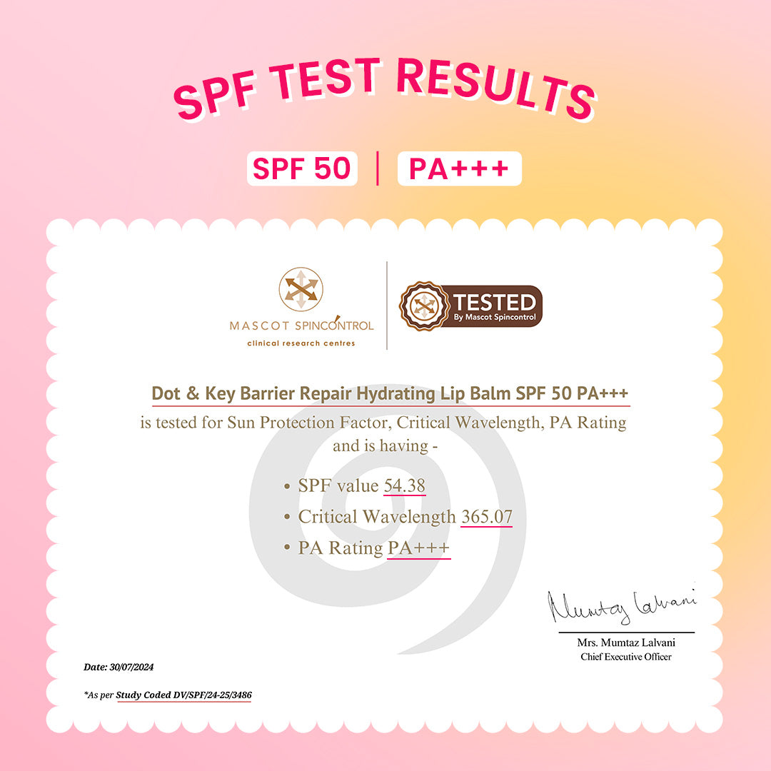 Dot & Key SPF 50+ Barrier Repair Hydrating Lip Balm, Strawberry Red Buy at Indicrest Image 10