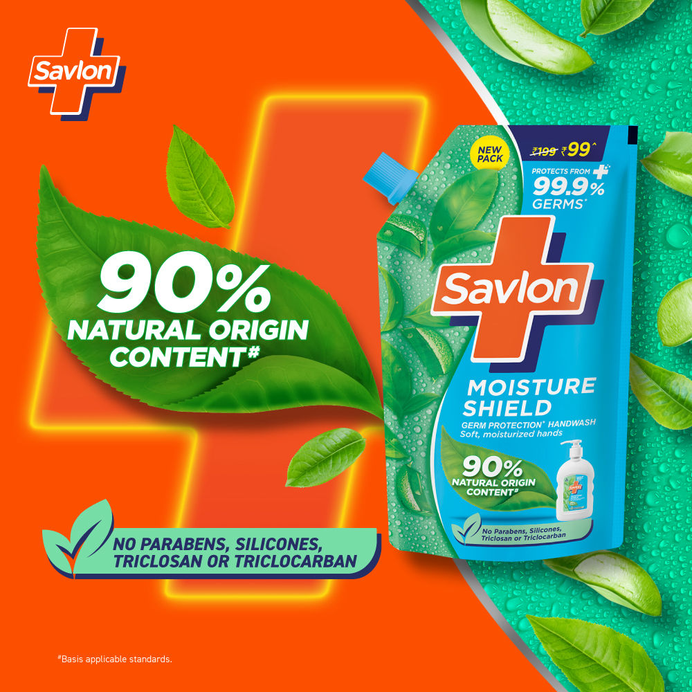 Savlon Moisture Shield Germ Protection Liquid Handwash Refill Pouch, 650ml Buy at Indicrest Image 3