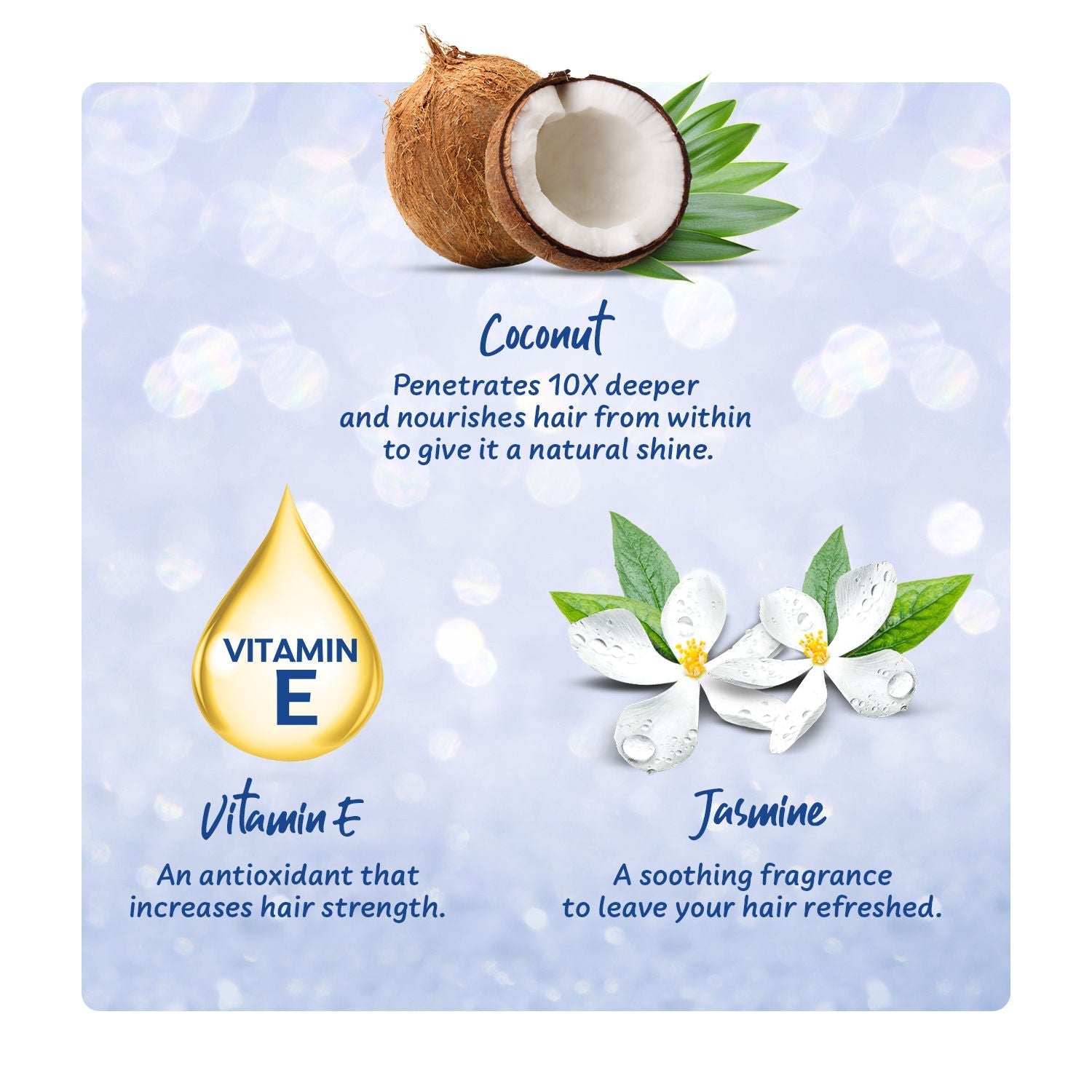 Parachute Advansed Jasmine Coconut Hair Oil, Vitamin E for Healthy Shiny Hair, Non-sticky, 300ml Buy at Indicrest Image 5