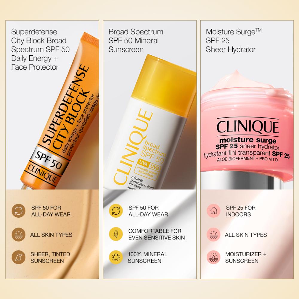 Clinique Superdefense City Block SPF 50 Tinted Sunscreen, 40ml