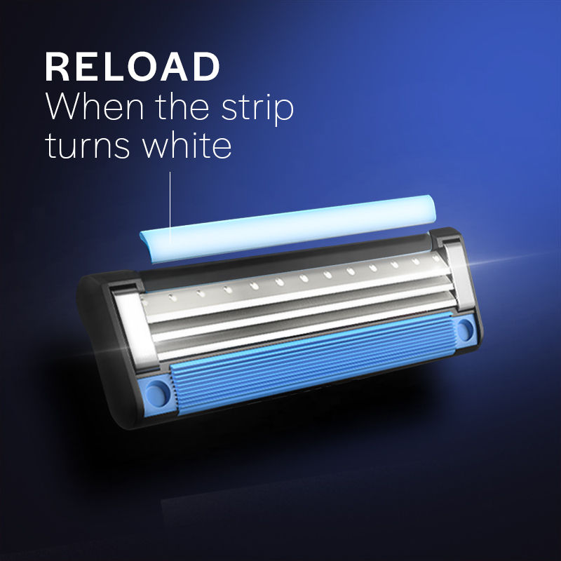 Gillette Mach Turbo 3 Shaving Blades for men (Pack Of 6 Cartridges) Buy at Indicrest Image 2