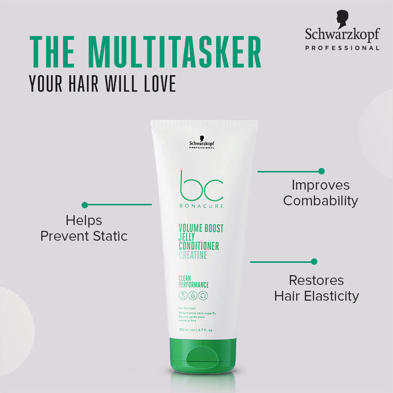 Schwarzkopf Professional Bonacure Volume Boost Jelly Conditioner With Creatine - For Fine Hair, 200ml Buy at Indicrest Image 5