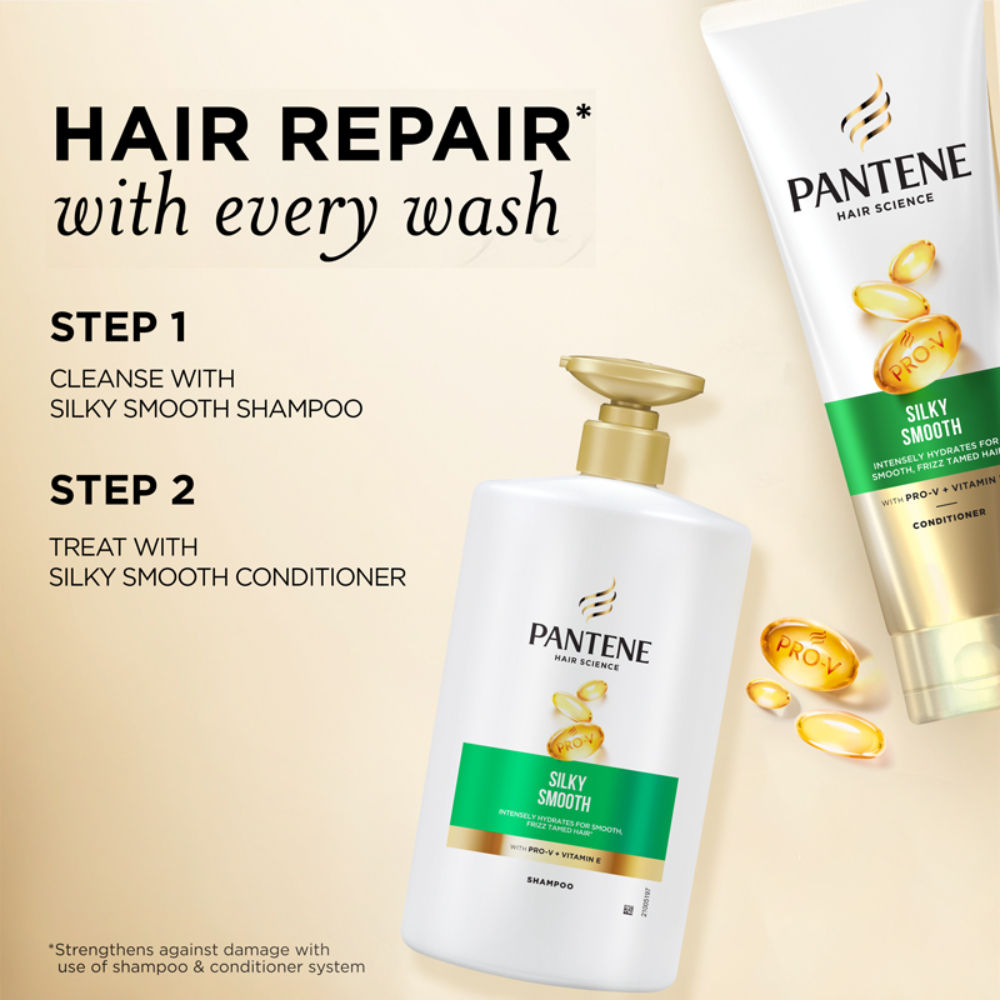 Pantene Advanced Hair Fall Solution Silky Smooth Care Shampoo, 1000ml Buy at Indicrest Image 4