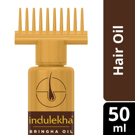 Indulekha Bringha Ayurvedic Hair Oil with Amla & Coconut Oil with Comb Applicator, 50ml Buy at Indicrest