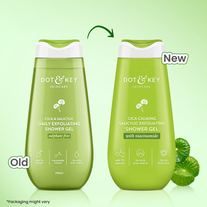 Dot & Key Cica + 1% Salicylic Acid Exfoliating Shower Gel, 250ml Buy at Indicrest Image 2