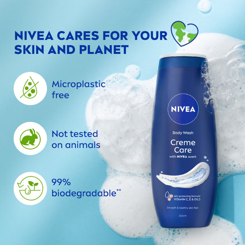 Nivea WOMEN Body Wash- Creme Care Body Wash for naturally clean & healthy skin, 250ml Buy at Indicrest Image 8