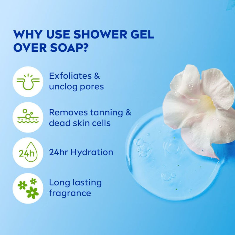 Nivea Frangipani & care oil Body wash for long-lasting freshness, 125ml Buy at Indicrest Image 8