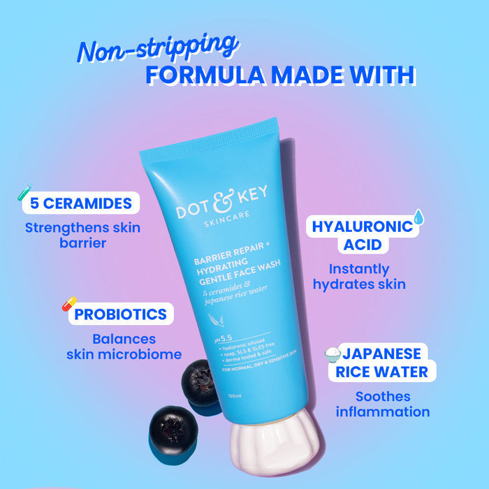 Dot & Key Barrier Repair Gentle Hydrating Face Wash, 100ml Buy at Indicrest Image 2