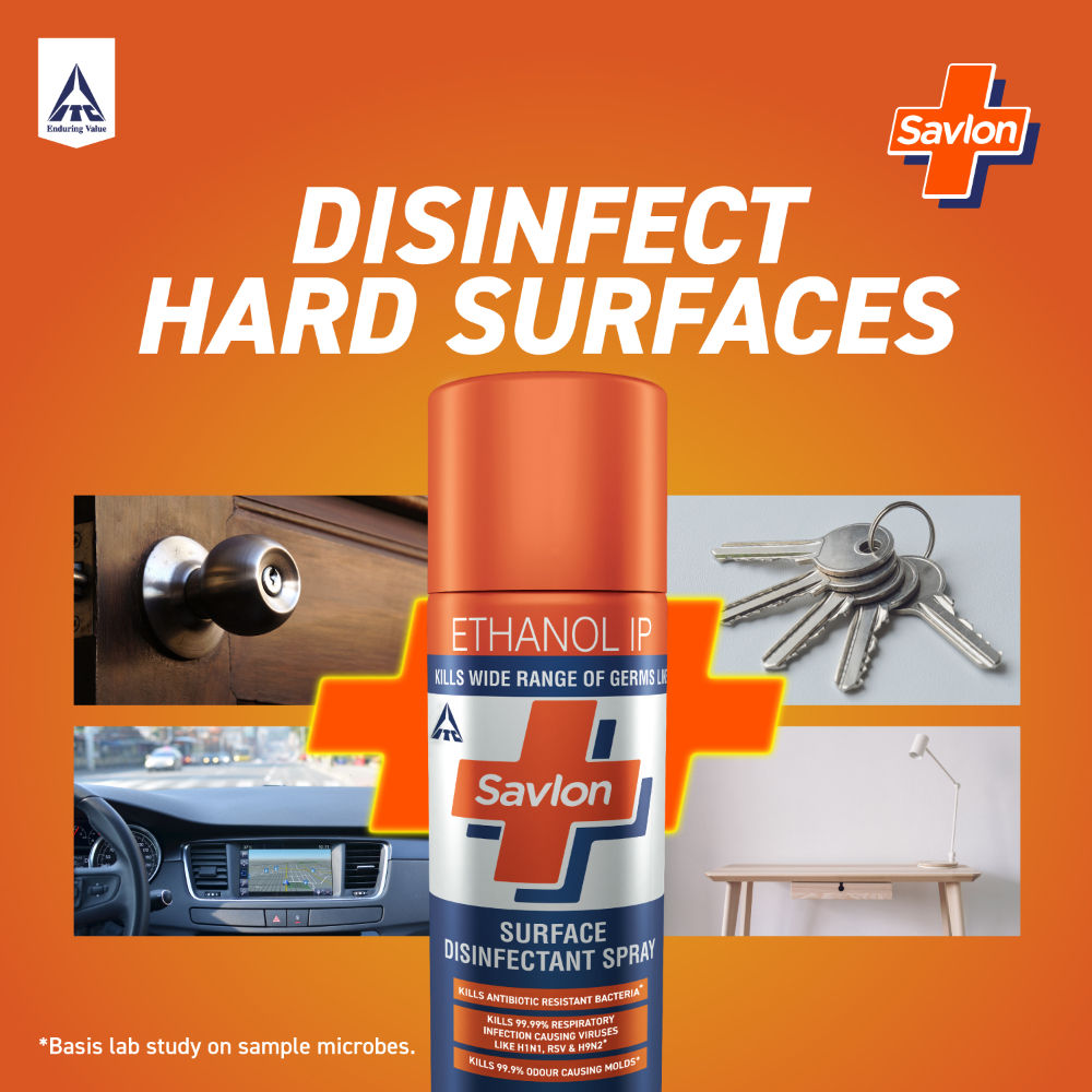 Savlon Surface Disinfectant Spray Sanitizer, 99.99% Germ Protection on Hard & Soft Surfaces, 170g Buy at Indicrest Image 3