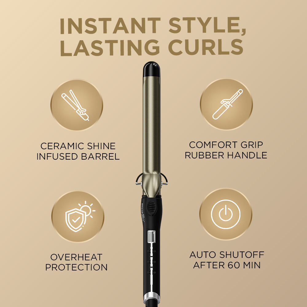 Ikonic Professional Curling Tong Hair Curler, Size 28 Buy at Indicrest Image 3