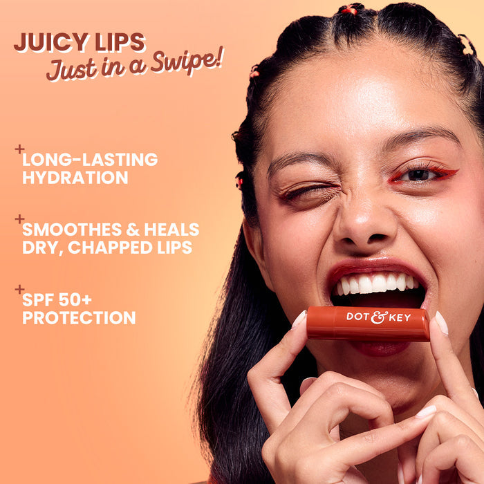 Dot & Key SPF 50+ Barrier Repair Hydrating Lip Balm, Cocoa Nude Buy at Indicrest Image 3