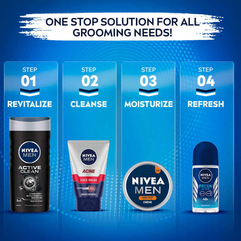 Nivea MEN Acne Face Wash for Oily & Acne Prone Skin, Fights Oil & Dirt with Magnolia Bark Power, 100g Buy at Indicrest Image 7