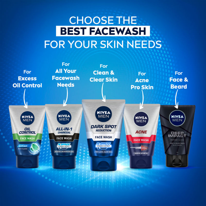 Nivea MEN Face Wash for Oily Skin, Oil Control for 12hr Oil Control with 10x Vitamin C Effect, 100g Buy at Indicrest Image 8