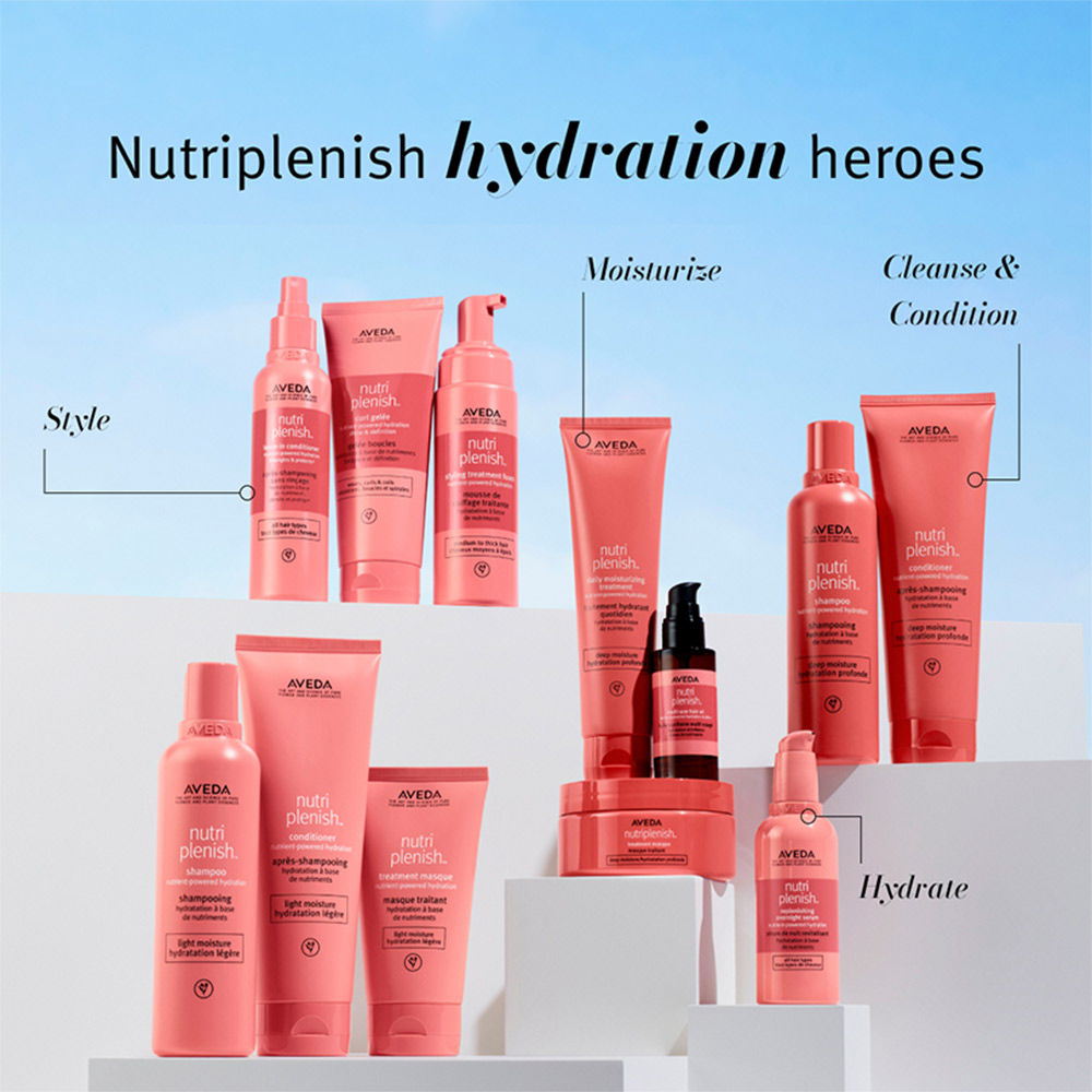 Aveda Nutriplenish Deep Hydration Shampoo for Dry & Frizzy Hair with Coconut Oil - Mini, 50ml