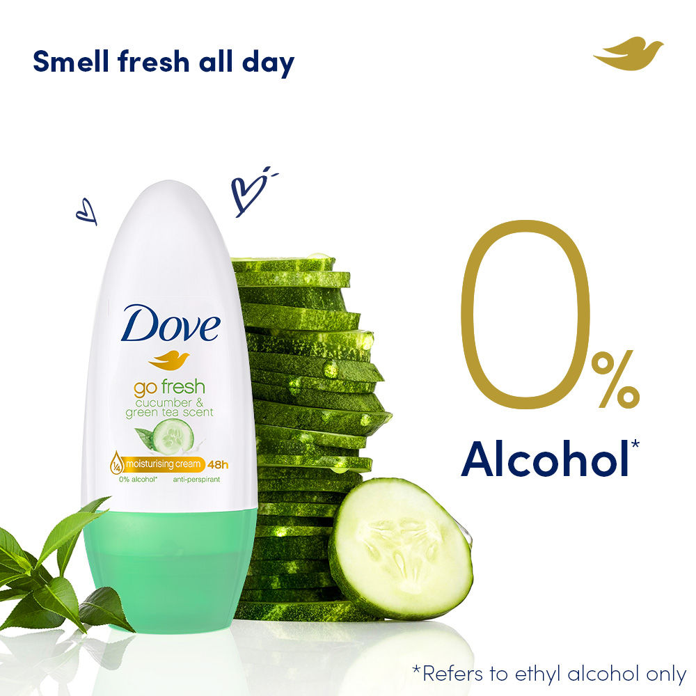 Dove Roll-On Deodorant Cucumber & Green Moisturising Cream, 40ml Buy at Indicrest Image 5