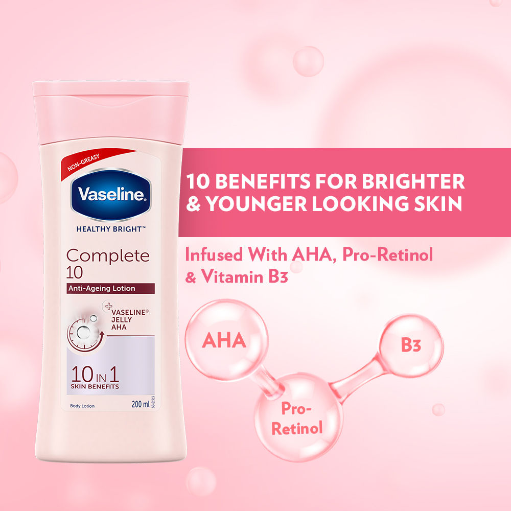 Vaseline Healthy Bright Complete 10 Body Lotion, 200ml Buy at Indicrest Image 4