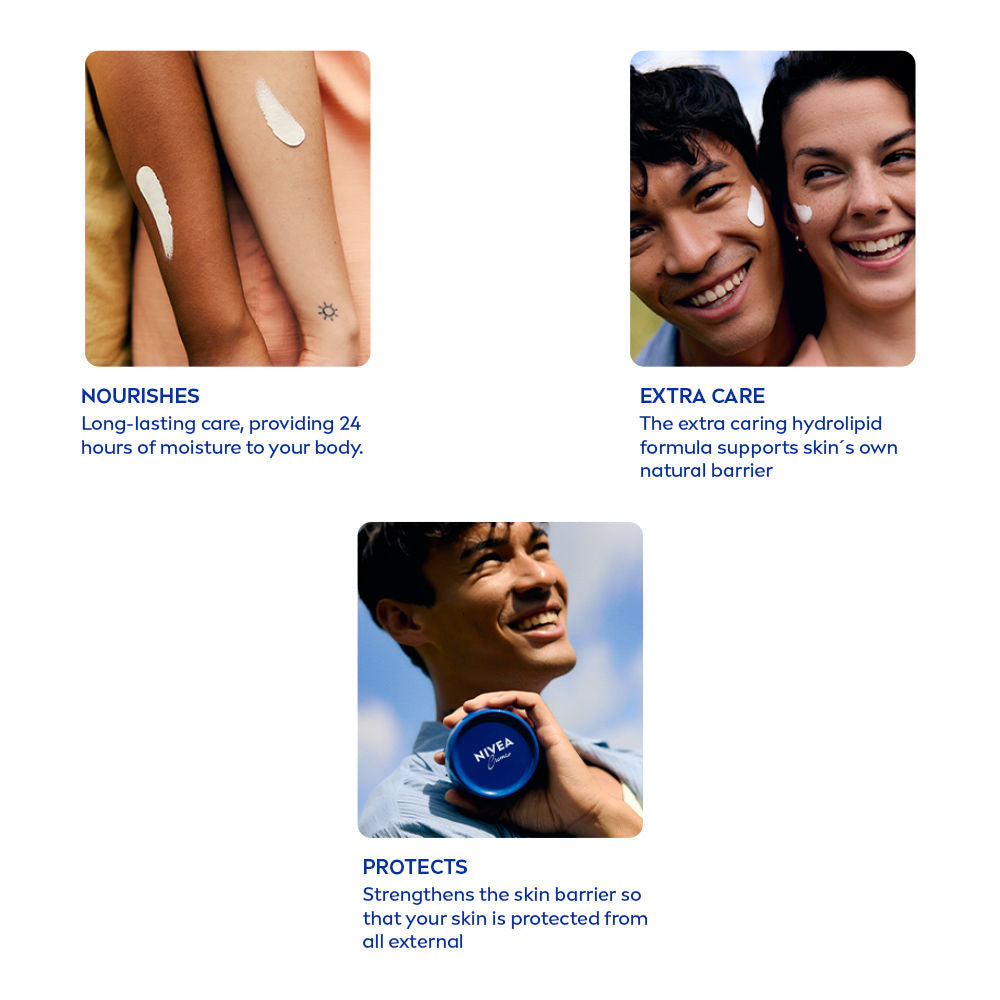 Nivea Creme, Multi-Purpose Moisturizer, Protective Skin Care Cream for Men, Women & Family, 100ml Buy at Indicrest Image 2