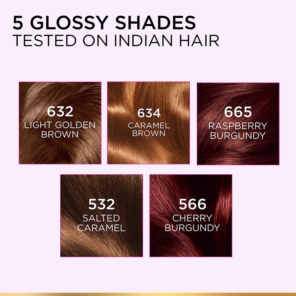 L'Oreal Paris Casting Creme Gloss Conditioning Hair Color With Glycolic Gloss Complex Ultra Visible 632 Light Golden Brown, 160ml Buy at Indicrest Image 7