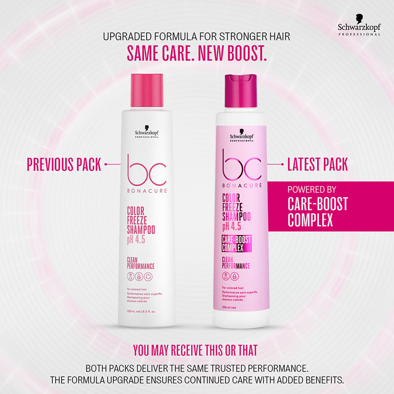 Schwarzkopf Professional Bonacure pH 4.5 Color Freeze Shampoo, 250ml Buy at Indicrest Image 10