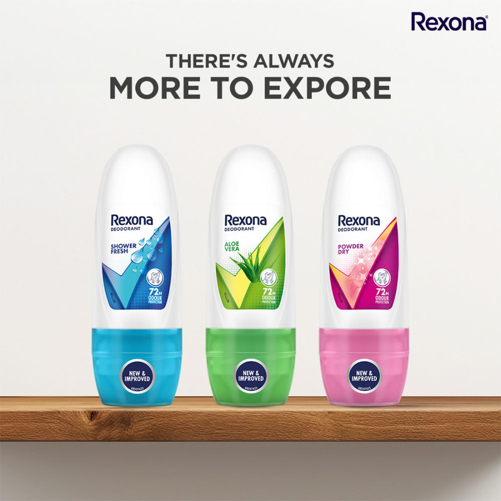 Rexona Women Deodorant Underarm Roll On Aloe Vera 72 Hour Odour Protection (Pack of 3), 75ml Buy at Indicrest Image 10