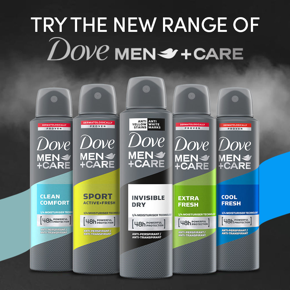 Dove Men+Care Invisible Dry Spray Antiperspirant Deodorant (Pack of 3), 150ml Each Buy at Indicrest Image 8