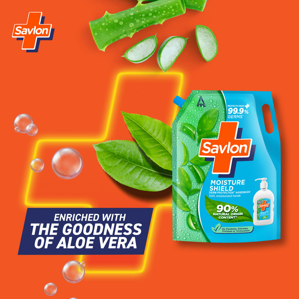 Savlon Moisture Shield Germ Protection Liquid Handwash Refill Pouch, 1350ml Buy at Indicrest Image 6