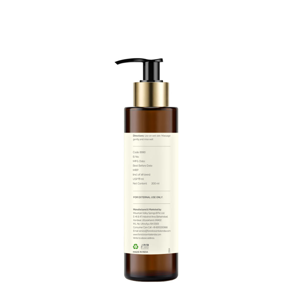 Forest Essentials Silkening Shower Wash Oudh & Green Tea - Ayurvedic Body Wash - Sulphate Free, 200ml