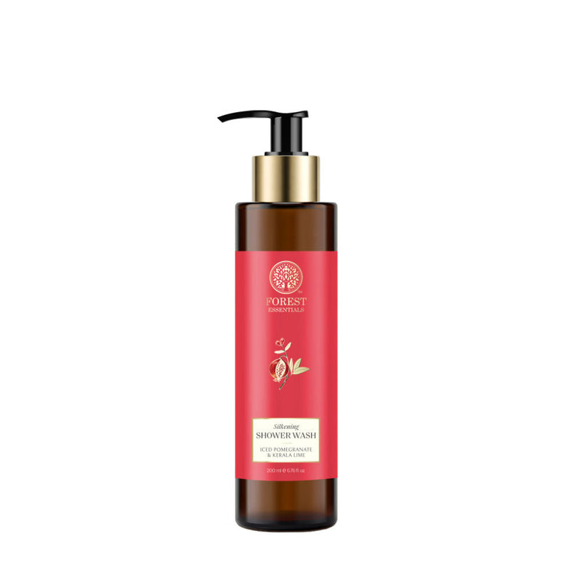 Forest Essentials Silkening Shower Wash Pomegrate Kerala Lime - Ayurvedic Body Wash Sulphate Free, 200ml, Buy from Indicrest