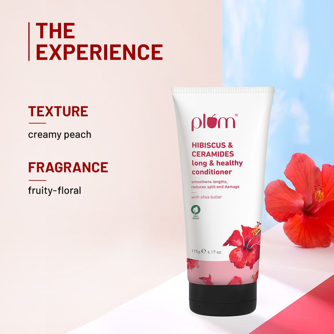 Plum Hibiscus & Ceramides Long & Healthy Conditioner | Smoothens Hair | Helps Prevent Split Ends, 175g Buy at Indicrest Image 5