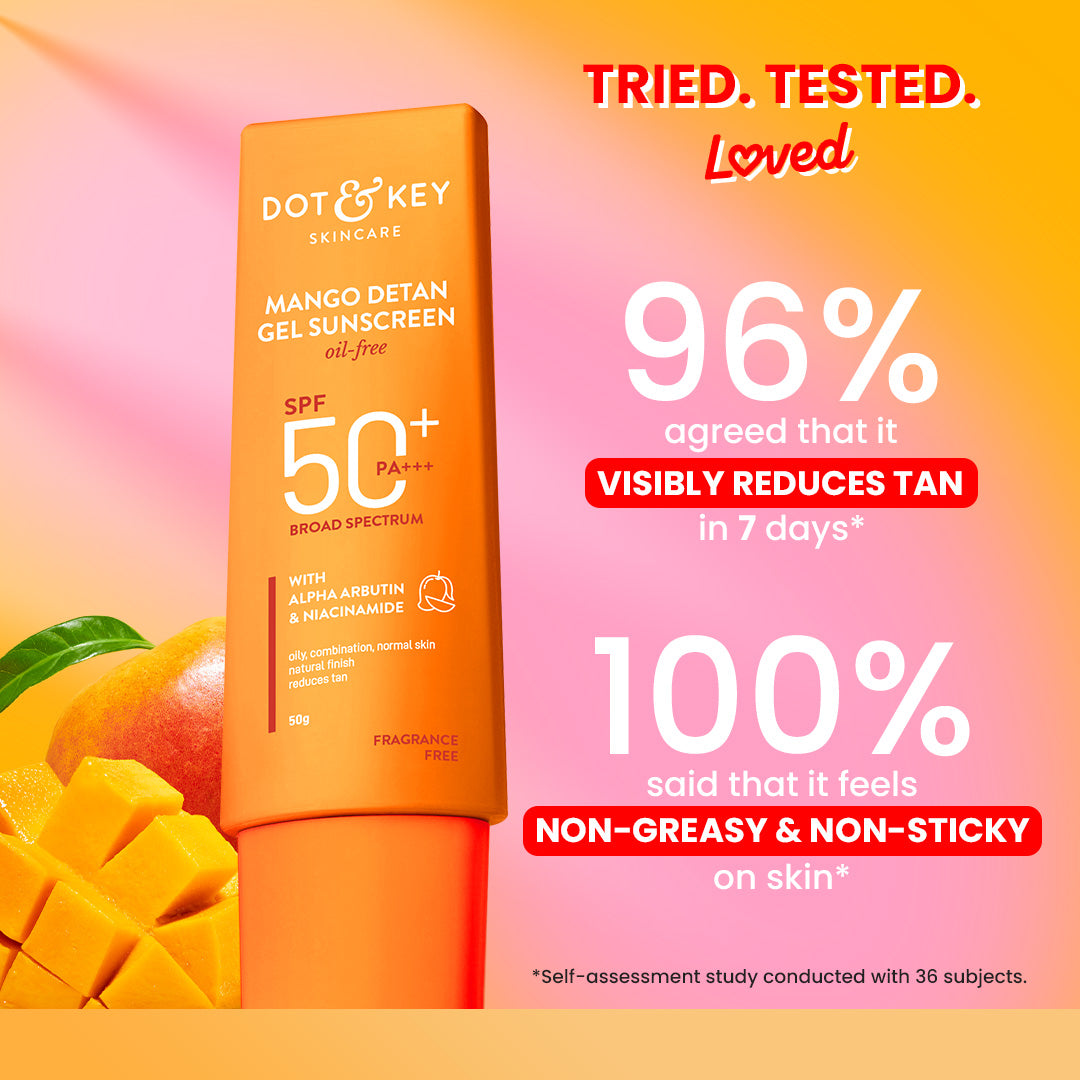 Dot & Key Mango + Detan Gel Sunscreen (Oil Free) SPF 50+ PA+++, 80g Buy at Indicrest Image 4