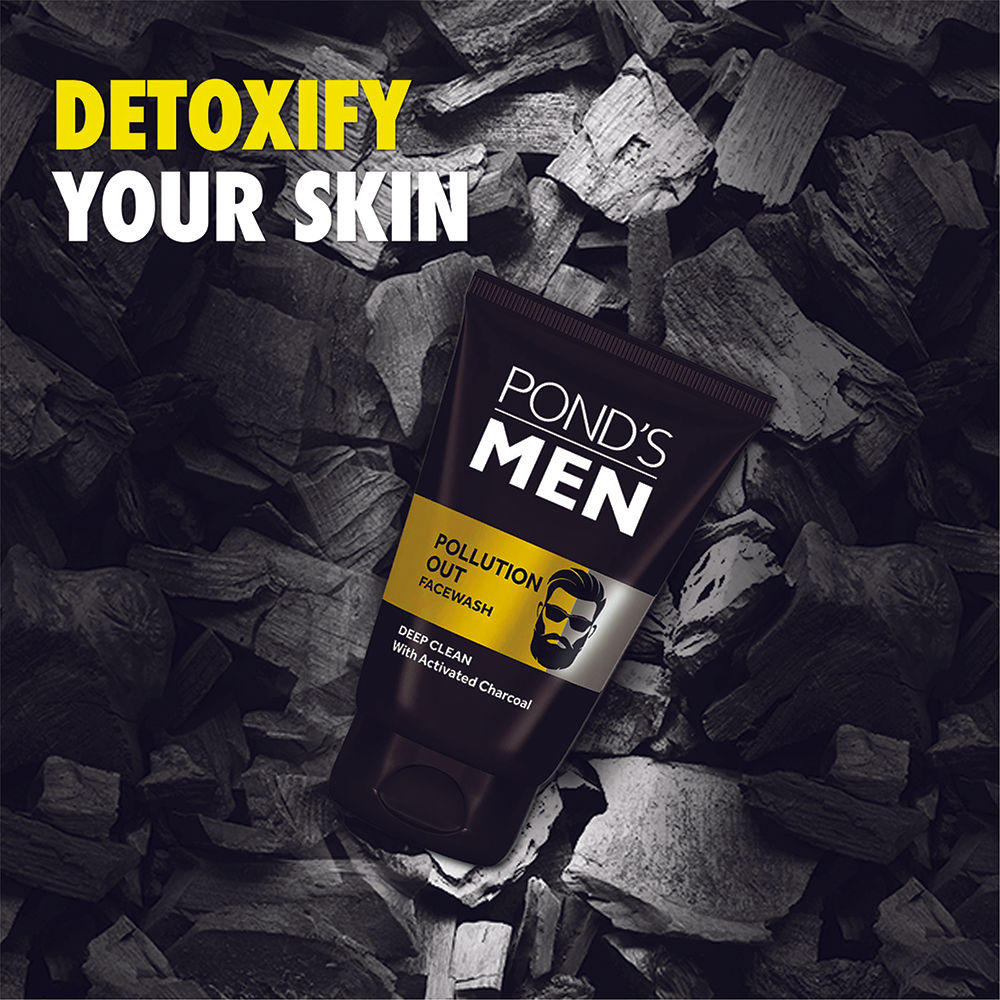 Pond’s Men Pollution Out Facewash Deep Cleanses With Activated Charcoal, 50g Buy at Indicrest Image 3