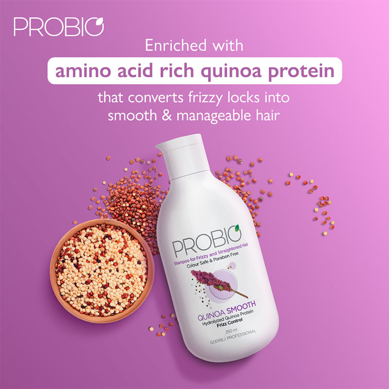 Godrej Professional Probio Quinoa Smooth Shampoo, 250ml Buy at Indicrest Image 3