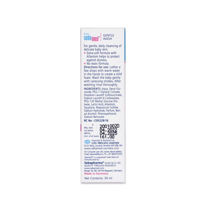 Sebamed Baby Gentle Wash, PH 5.5, With Allantoin,No Tears Formula, Clinically Tested, 50ml Buy at Indicrest Image 5