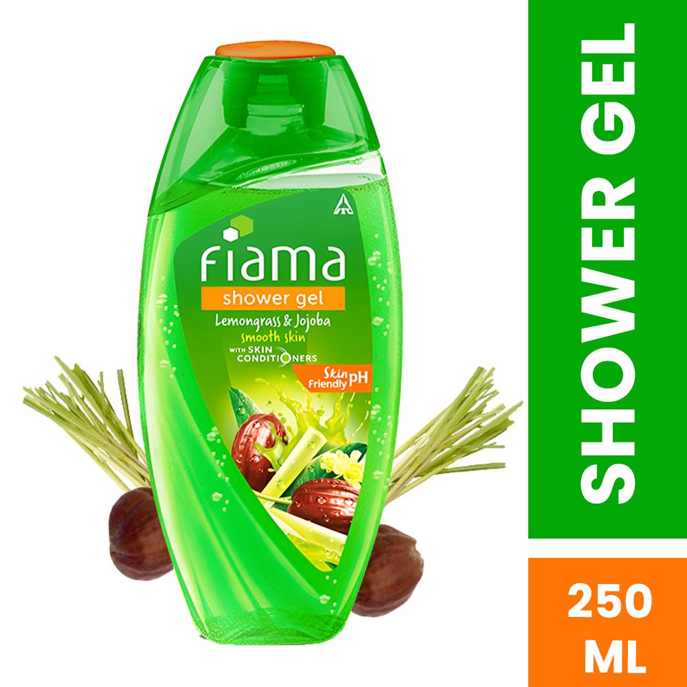 Fiama Shower Gel Lemongrass & Jojoba Body Wash for Smooth Skin with Exfoliating Beads, 250ml Buy at Indicrest
