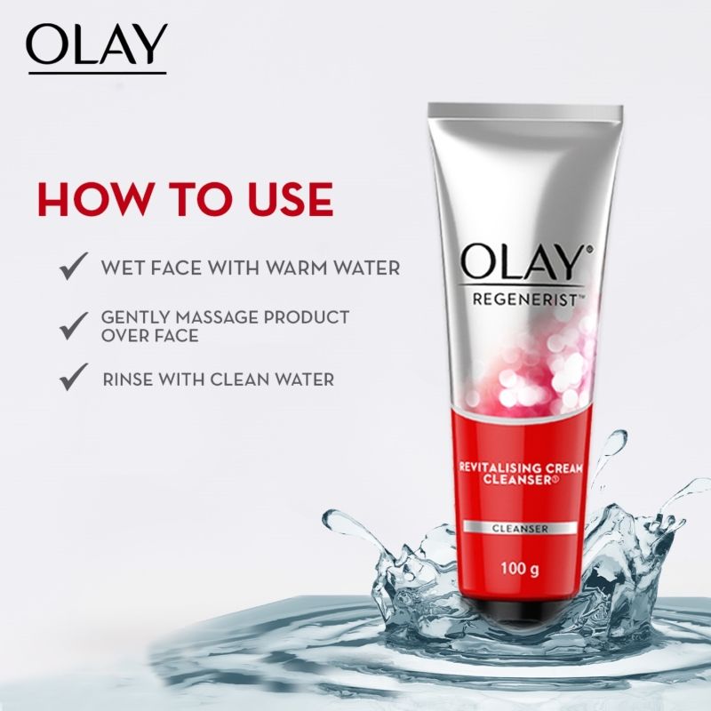 Olay Regenerist Cleanser & Face Wash For Plump & Bouncy Skin With Hyaluronic Acid & Peptides, 100g Buy at Indicrest Image 5