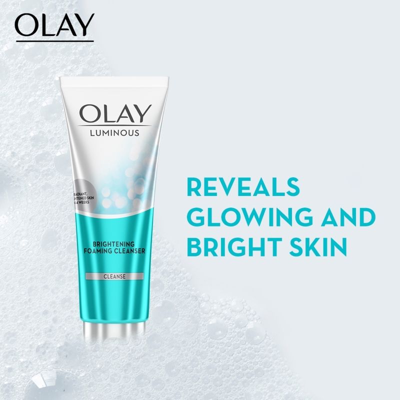 Olay Luminous Brightening Foaming Cleanser & Face Wash, Clear & Even Skin With Glycerin, 100g Buy at Indicrest Image 4