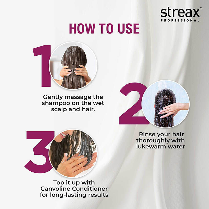 Streax Professional Canvoline Shampoo, 500ml Buy at Indicrest Image 5
