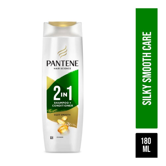 Pantene 2 In 1 Silky Smooth Care Shampoo + Conditioner, 180ml Buy at Indicrest