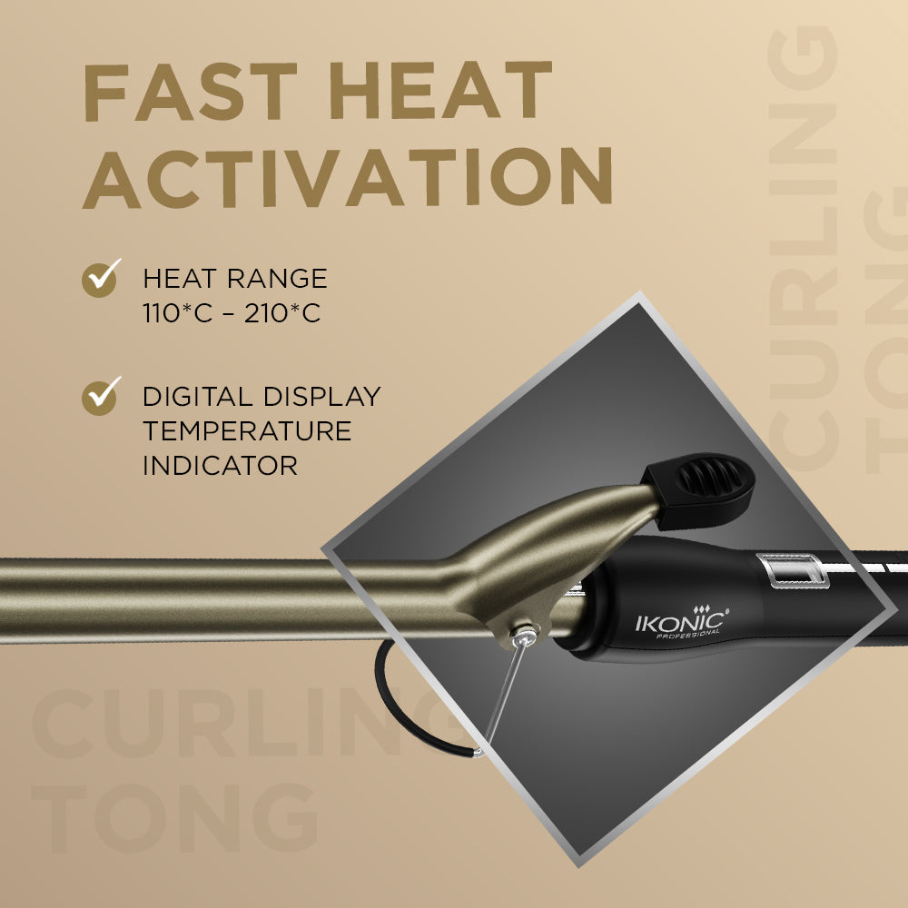 Ikonic Professional Curling Tong Hair Curler, Size 28 Buy at Indicrest Image 6