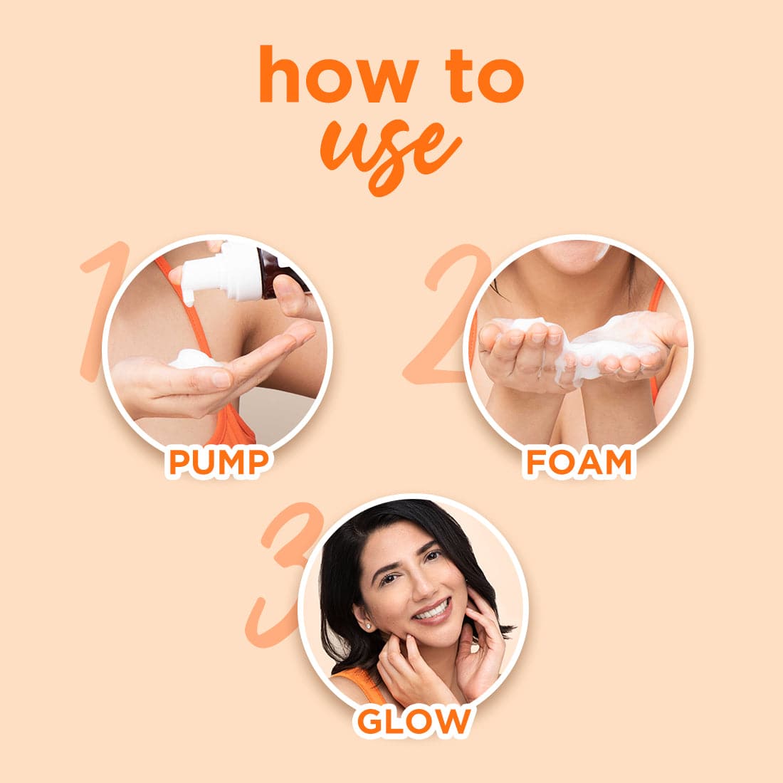 Plum Vitamin C Foaming Face Wash with Mandarin | Boosts Glow | Fades Dark Spots | Fights Hyperpigmentation, 110ml Buy at Indicrest Image 4