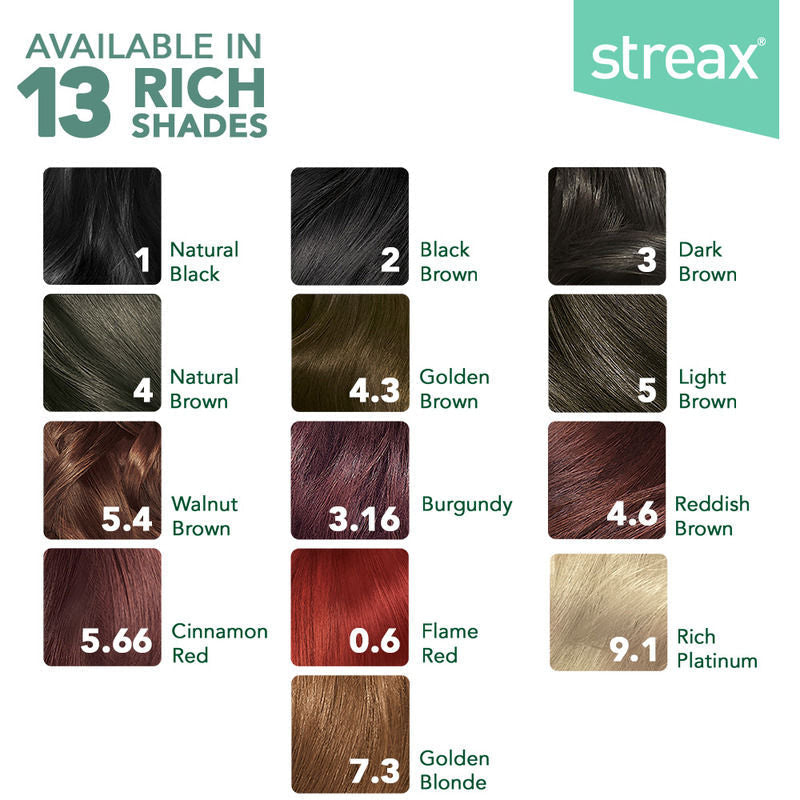 Streax Cream Hair Colour With 100% Grey Coverage & No Ammonia - 5.4 Walnut Brown, 35g+25ml Buy at Indicrest Image 9