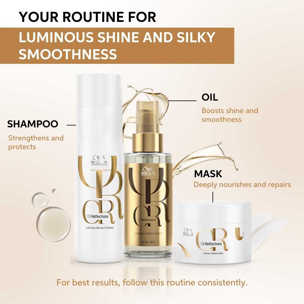 Wella Professionals Oil Reflections Luminous Reboost Hair Mask with Camellia Oil for Shiny Hair, 150ml Buy at Indicrest Image 7