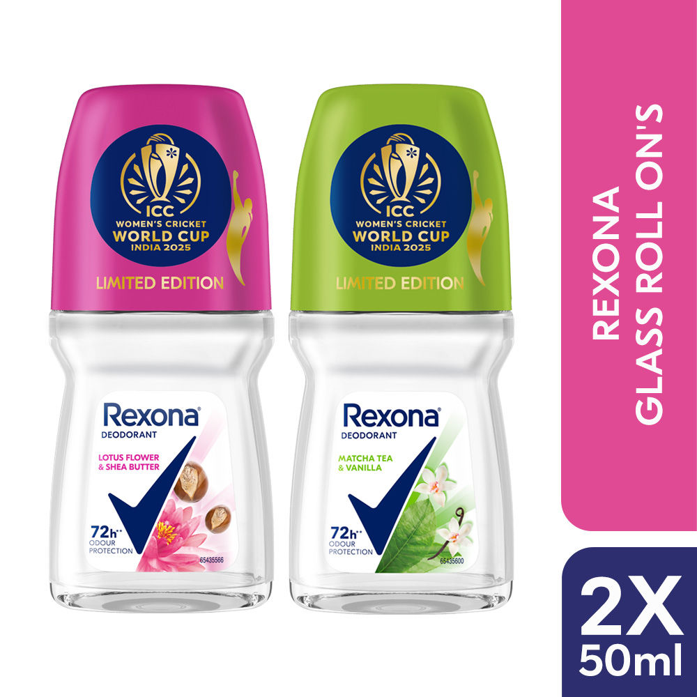 Rexona Lotus Flower & Shea Butter And Matcha Tea & Vanilla Antiperspirant Roll-On (Pack of 2), 2 pieces Buy at Indicrest Image 2