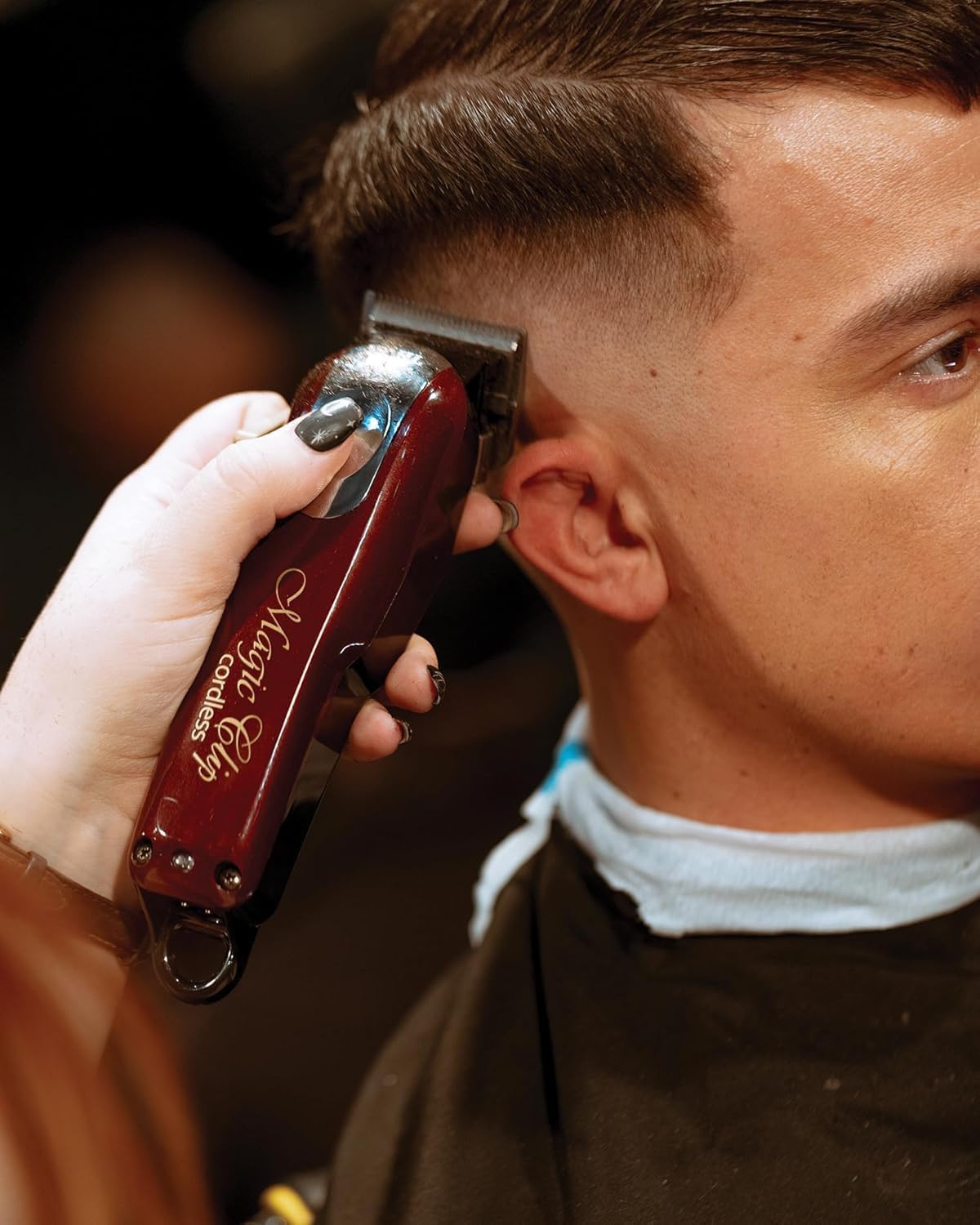 Wahl Magic Clip Clipper, 08148-324 Cordless India Professional Magic Clipper; 0.5-1.2 mm cutting lengths; 90 minute run time; Maroon Buy at Indicrest Image 4